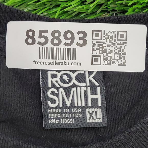 Vintage Rock-Smith 8-Ball-Pool Shirt L/XL 23x29 Black Billiard - Picture 5 of 14